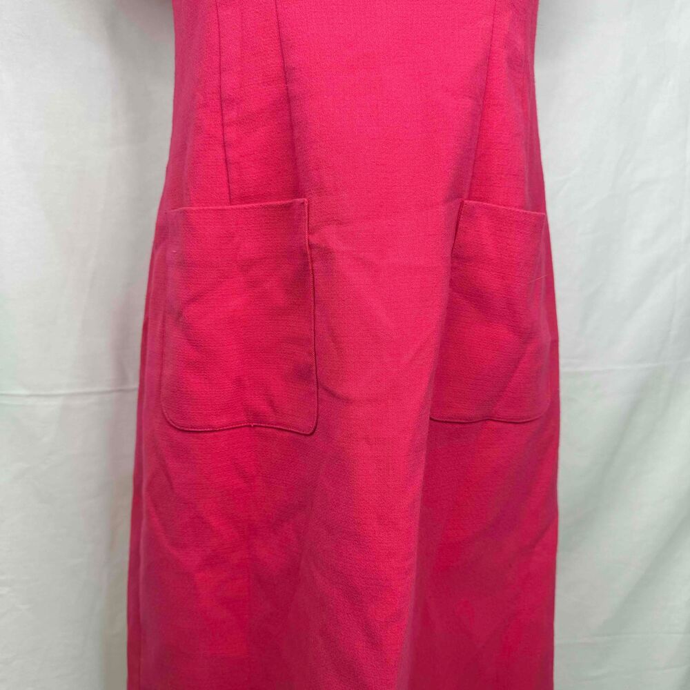 Eliza J Pink Short Dress Pink Sz 6 Round Neck Preppy Professional Barbie Spring - Picture 8 of 15